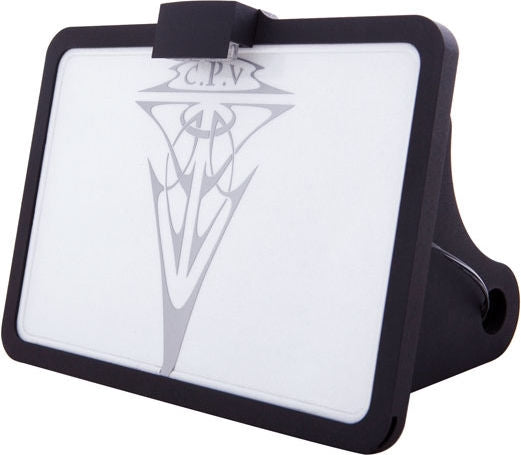 CPV, 'slide-in' license plate bracket. Side mount, black