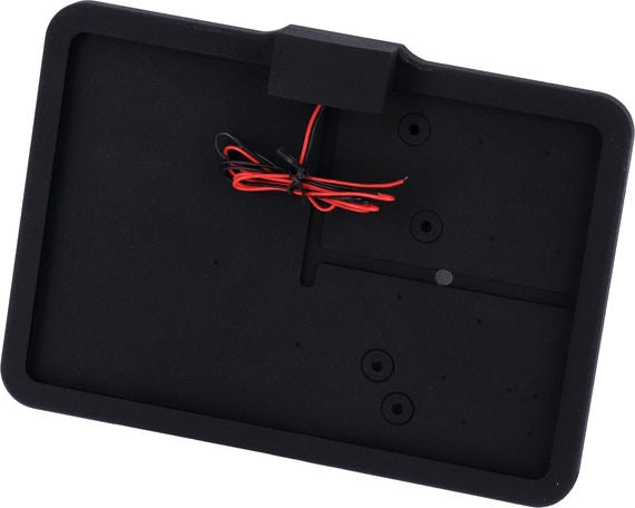 CPV, 'slide-in' license plate bracket. Side mount, black