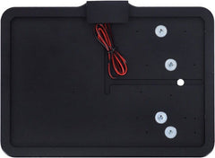 CPV, 'slide-in' license plate bracket. Side mount, black