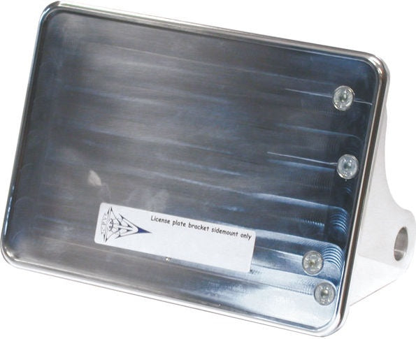 CPV, side mount license plate bracket. Polished