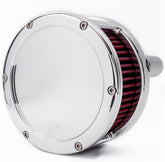 Feuling, BA Air Cleaner Kit, Chrome Finish, Red Filter