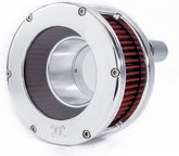 Feuling, BA Air Cleaner Kit, Chrome Finish, Red Filter