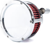 Feuling, BA Air Cleaner Kit, Chrome Finish, Red Filter
