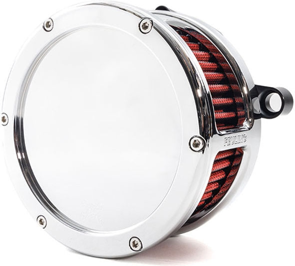 Feuling, BA Air Cleaner Kit, Chrome Finish, Red Filter