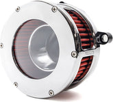 Feuling, BA Air Cleaner Kit, Chrome Finish, Red Filter
