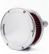 Feuling, BA Air Cleaner Kit, Chrome Finish, Red Filter