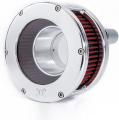 Feuling, BA Air Cleaner Kit, Chrome Finish, Red Filter