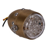 Retro LED taillight. Matte brass