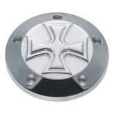point cover 5-hole. Maltese Cross, polished