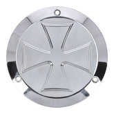 derby cover Maltese Cross. Polished