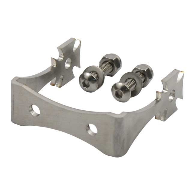 Retro tallight bracket. Stainless steel. Maltese Cross