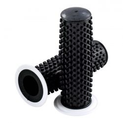 K-Tech, Kustom Rubber Grips Black With White Flange