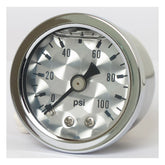 oil pressure gauge, 0-100 PSI. Stainless housing