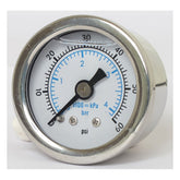 oil pressure gauge, 0-60 PSI. Stainless housing