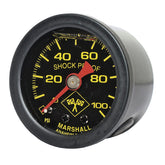 oil pressure gauge, 0-100 PSI. Black housing