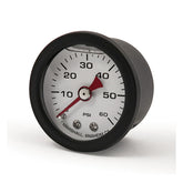 oil pressure gauge, 0-60 PSI. Black housing