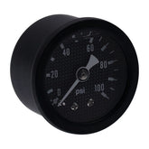oil pressure gauge, 0-100 PSI. Black housing