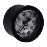 oil pressure gauge, 0-60 PSI. Black housing