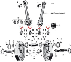 Retainer, connecting rod rollers