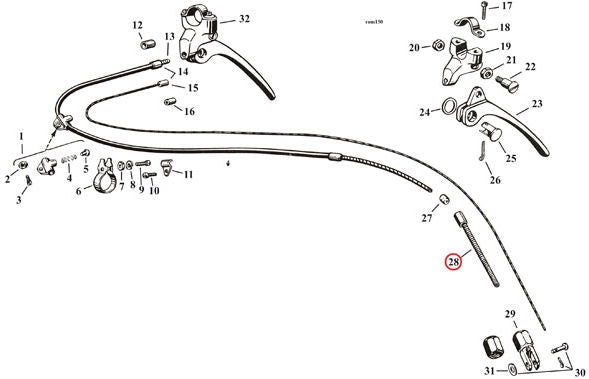 ADJUSTER SCREW, FRONT BRAKE CABLE