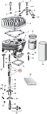 Valve spring cover. Upper & lower