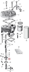 Tappet block set (2), rear. Zinc plated