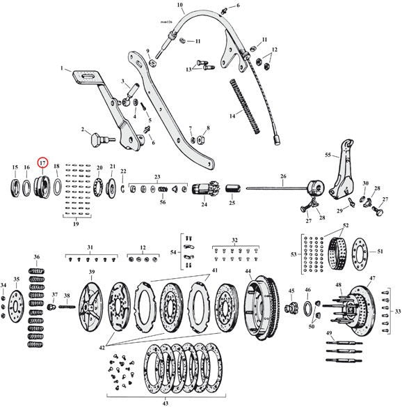 Bearing race, clutch gear