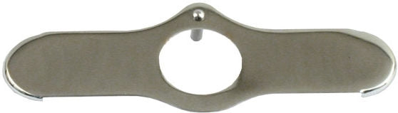 Lockplate, inline Springer fork stem nut. Chrome