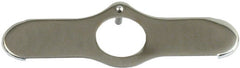 Lockplate, inline Springer fork stem nut. Chrome