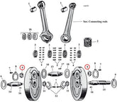 Nut, crankpin. 37-73 45" Flathead