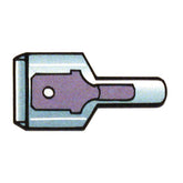 Connectors, slide-on terminal, blue