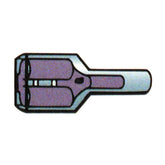 Connectors, slide-on terminal, blue