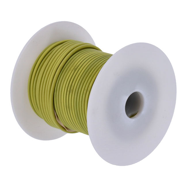 Wire on spool, 14 gauge. 100 ft. Yellow