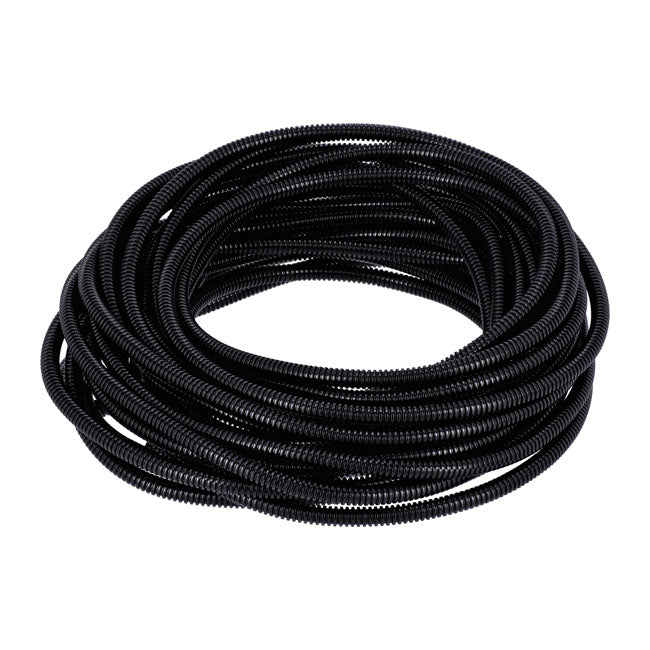 PVC split wiring loom. 50ft, 1/4" I.D. (6.35mm). Black