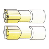 Connectors, Slide-On terminal, crimp/shrink. Yellow, 1/4"