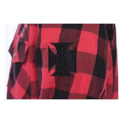 WCC Dominator Riding Flannel Shirt Red/Black CE Appr.