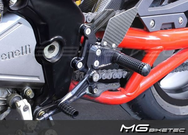 Mg-biketec Sport Rearset Benelli Café Racer 899 Black 2009 | 2500-076007