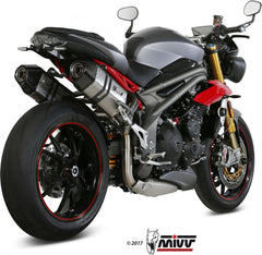 Mivv SPORT SPEED EDGE 2 SLIP-ON Muffler STAINLESS STEEL for TRIUMPH SPEED TRIPLE 2016 - 2017 ECE approved (Euro4) | AT.016.LRX