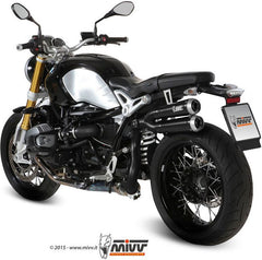 Mivv SPORT X-cone SLIP-ON Muffler BLACK PAINTED STAINLESS STEEL for BMW R NINE T 2014 ECE approved (Euro3/Euro4) | B.024.LP1