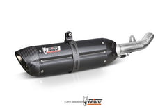 Mivv SPORT SUONO SLIP-ON Muffler BLACK STAINLESS STEEL for HONDA HORNET 600 1998 - 2002 EC approved | H.018.L9