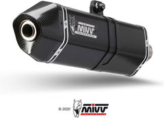 Mivv SPORT SPEED EDGE Imp. compl./Full sys. 1x1 BLACK STAINLESS STEEL for KYMCO XCITING 500 2013 - 2014 EC approved | O.003.LRB