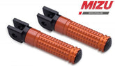 Mizu Race driver's footpeg, including ABE, Black/Orange | 409SO1110009