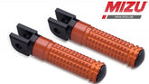 Mizu Race driver's footpeg, including ABE, Black/Orange | 409SO1110018