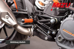 Mizu Race driver's footpeg, including ABE, Black/Orange | 409SO1110028