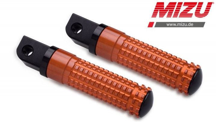 Mizu Race passenger's footpeg, including ABE, Black/Orange | 409SO1120022