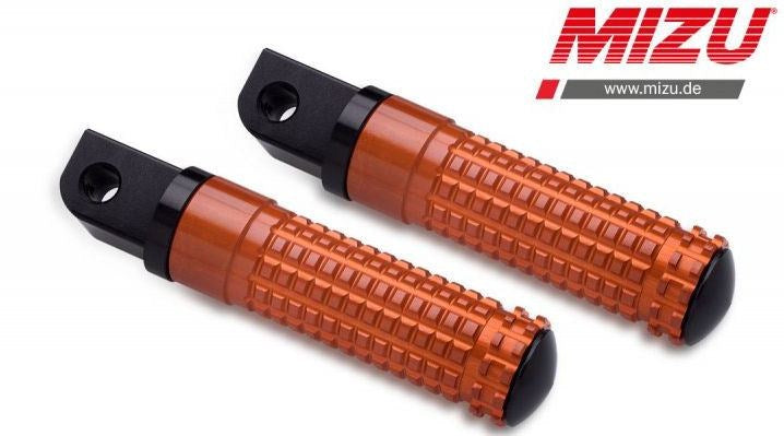 Mizu Race passenger's footpeg, including ABE, Black/Orange | 409SO1120028