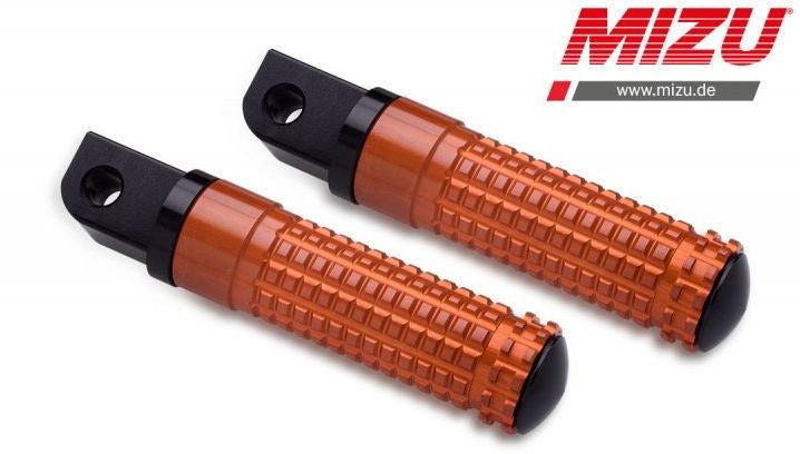 Mizu Race passenger's footpeg, including ABE, Black/Orange | 409SO1120031