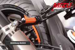 Mizu Race passenger's footpeg, including ABE, Black/Orange | 409SO1120036