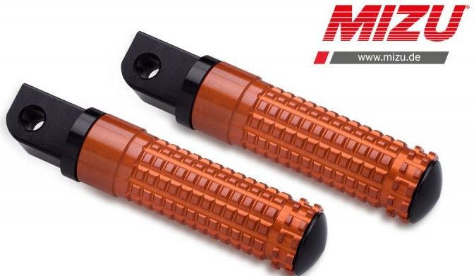 Mizu Race passenger's footpeg, including ABE, Black/Orange | 409SO1120039