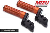 Mizu Flex Race passenger's footpeg, including ABE, Black/Orange | 409SO2220013